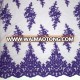 Purple beaded lace fabric with sparkles latest lace materials tulle  sequin dress for wedding  HY0933-1