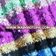 2018 5mm multi color sequin fabric party embroidery mesh fabric