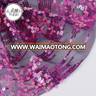 Beautiful design cheap comfortable crystal sequin fabric for party dress