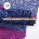 High quality mesh handwork stripe embroidery reversible sequin polyester fabric price