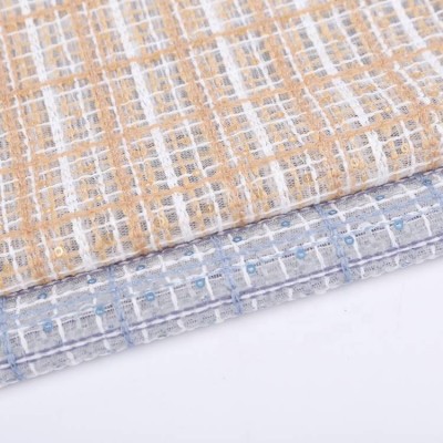 popular new style nylon polyester striped mesh embroidery fabric cloth